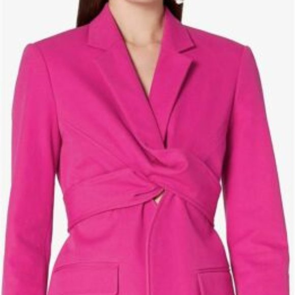 Derek Lam 10 Crosby Loa convertible magenta pink blazer jacket